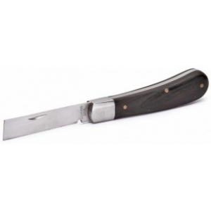 Нож монтерский малый складной с прямым лезвием НМ-04 (КВТ) предназначен для снятия изоляции с многожильных и моножильных проводов