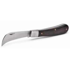 Нож монтерский малый складной с изогнутым лезвием НМ-05 (КВТ) предназначен для снятия изоляции с многожильных и моножильных проводов.